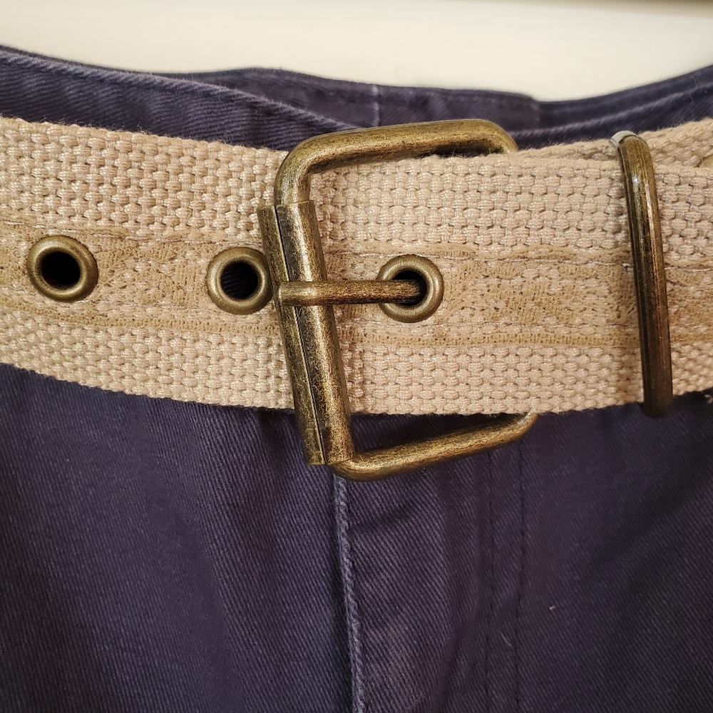 Caribbean Joe Navy Pants with Belt, NEW, Size 12 - Picture 2 of 5